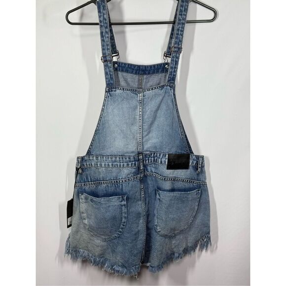 One X Oneteaspoon Starr Issue Light Wash Denim Overall Dress Size Large NWT - Picture 11 of 12